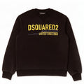Dsquared2 Băieți Pulover Grafic Pulover 9-10 Ani Bumbac Negru