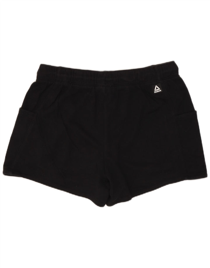 Pantaloni scurti sport REEBOK UK 14, mari, negru, bumbac
