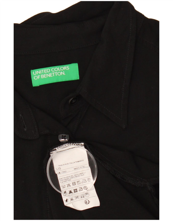 Cămașă Benetton pentru femei UK 16 Large Black Viscose