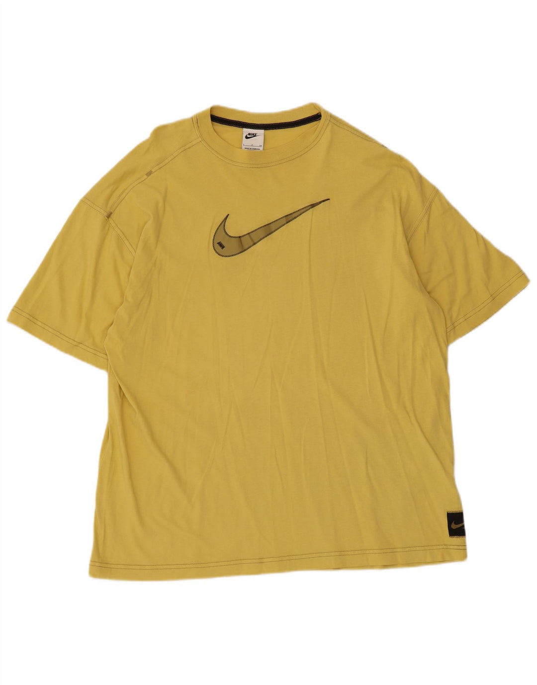 Tricou grafic Nike pentru bărbați Top mic din bumbac galben