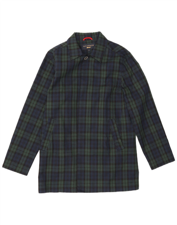 PAUL COSTELLOE Pardesiu pentru bărbați UK 38 Medium Bleumarin din poliester Check