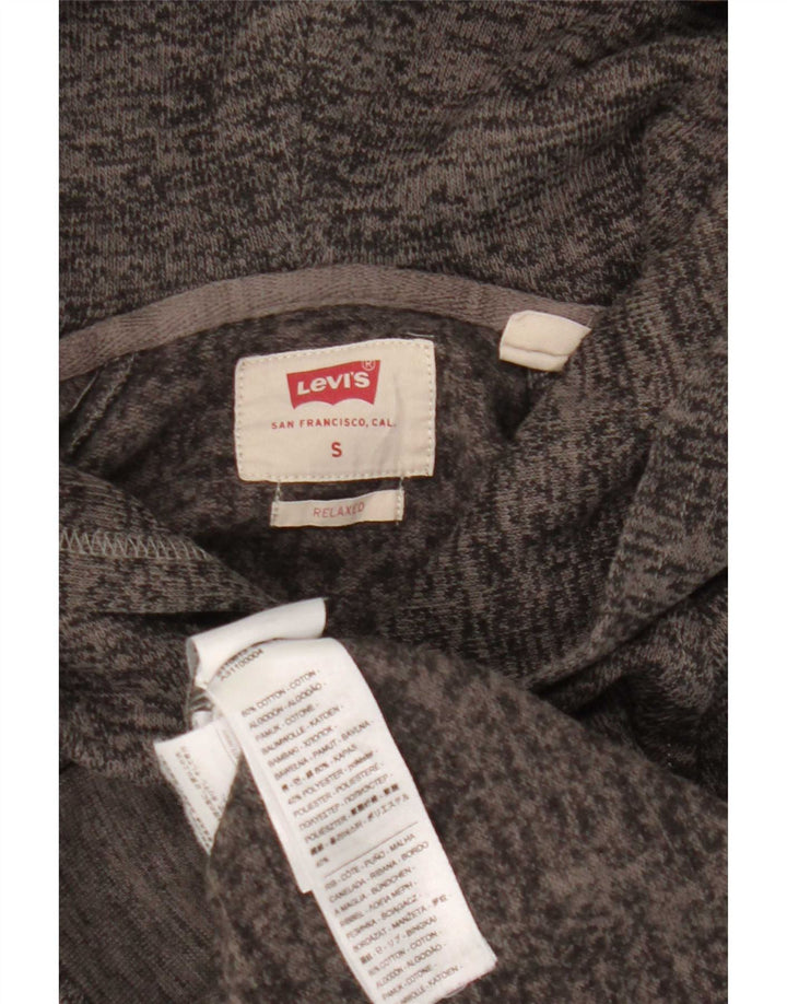 Pulover Levi's pentru bărbați, relaxat, cu glugă, din bumbac cu pete mici, gri