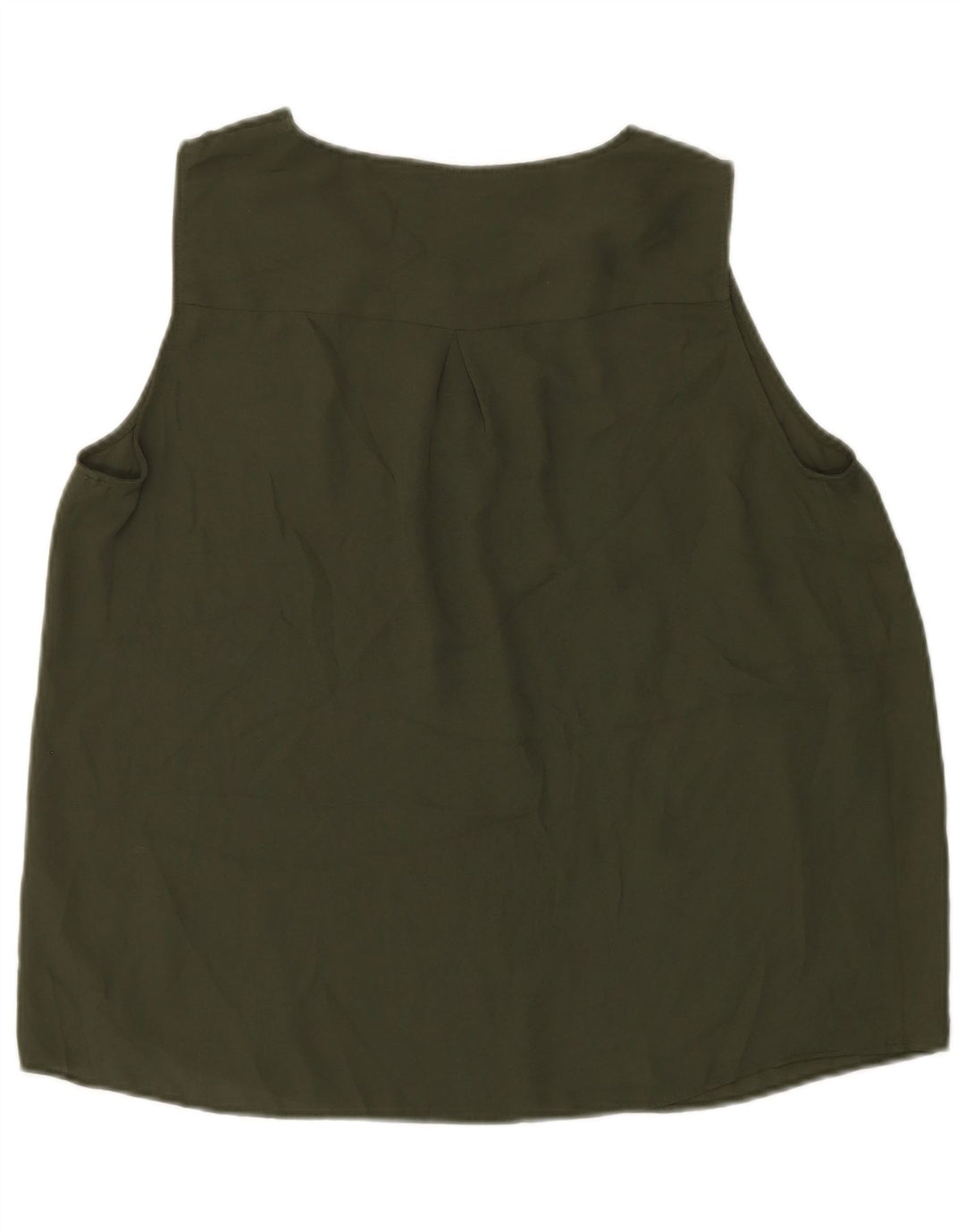 MARKS & SPENCER Womens Sleeveless Blouse Top UK 14 Medium  Green Polyester