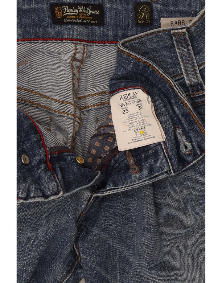 Replay Blugi pentru femei Rabbler Bootcut W25 L32 Bumbac albastru
