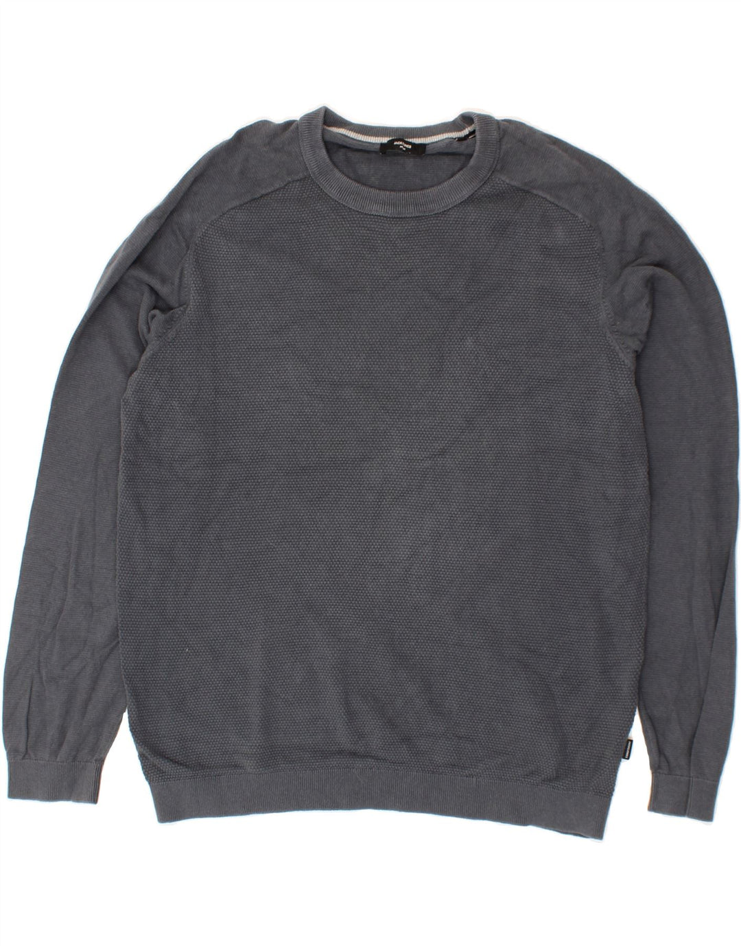 JACK & JONES Mens Crew Neck Jumper Sweater 2XL Grey Vintage Jack & Jones and Second-Hand Jack & Jones from Messina Hembry 