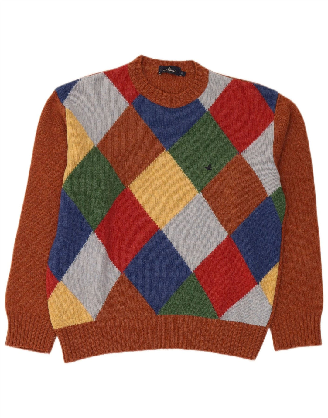 BROOKSFIELD Pulover pentru bărbați cu decolteu rotund IT 50 Maro Mediu