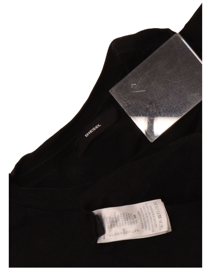 Tricou grafic pentru bărbați Diesel Top mare din bumbac negru