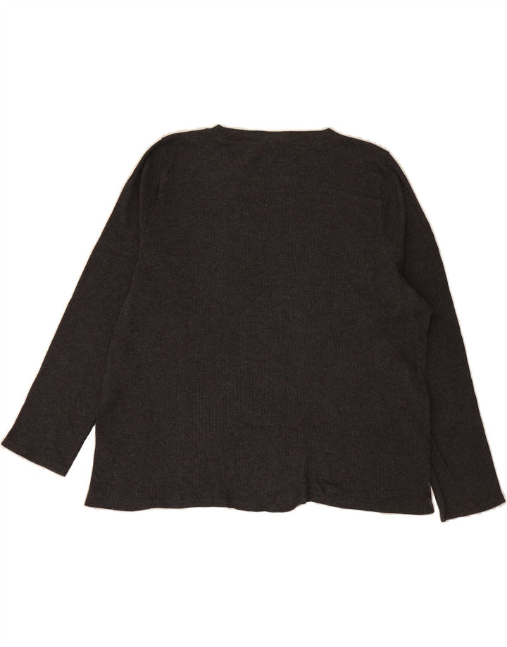 J. CREW Womens Top Long Sleeve UK 20 2XL Grey Cotton Vintage J. Crew and Second-Hand J. Crew from Messina Hembry 