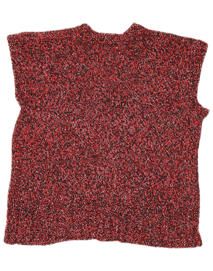 Vestă vintage pentru femei, Marea Britanie 18 XL, roșu cu pete