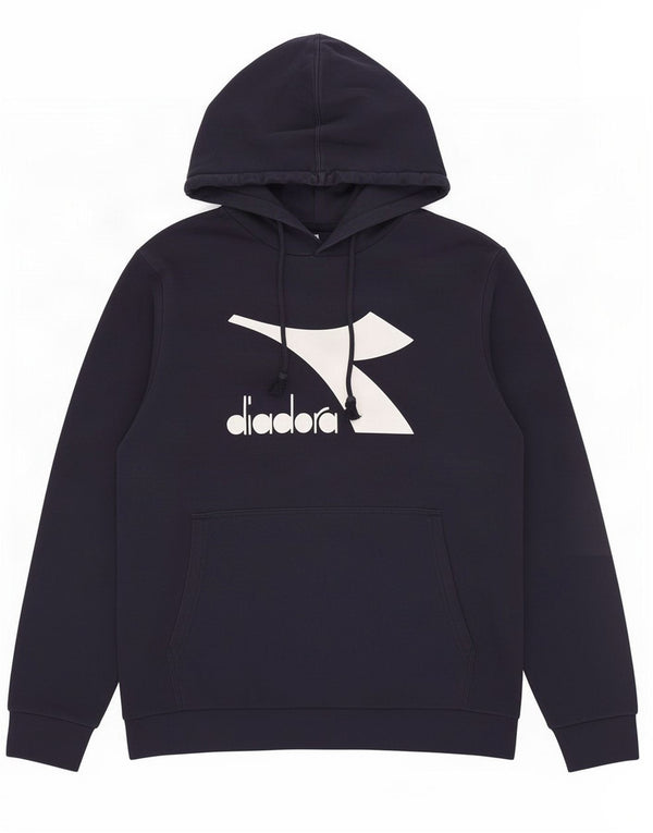 Pulover Diadora pentru bărbați cu glugă grafică, XL, bumbac, albastru