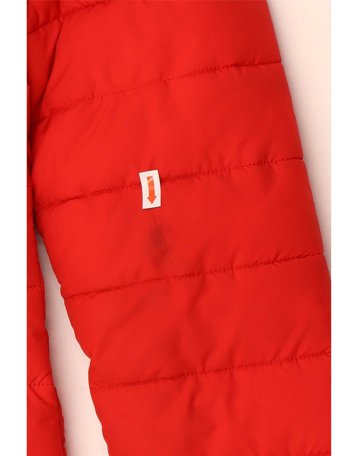 Palton căptușit cu glugă Superdry pentru femei UK 8 Poliester roșu mic