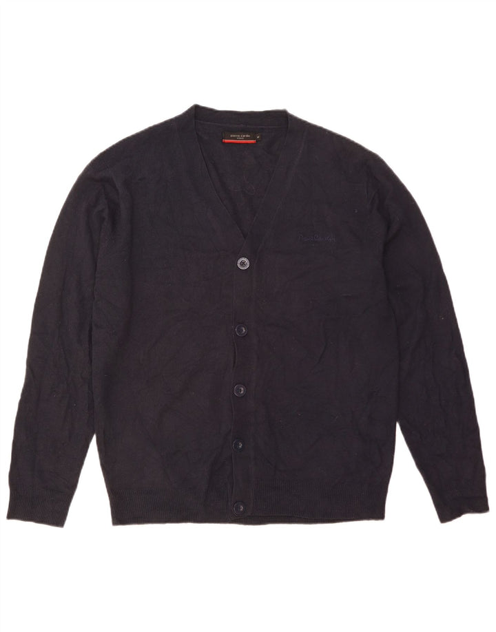 Pulover cardigan pentru bărbați Pierre Cardin, acrilic, albastru bleumarin mediu