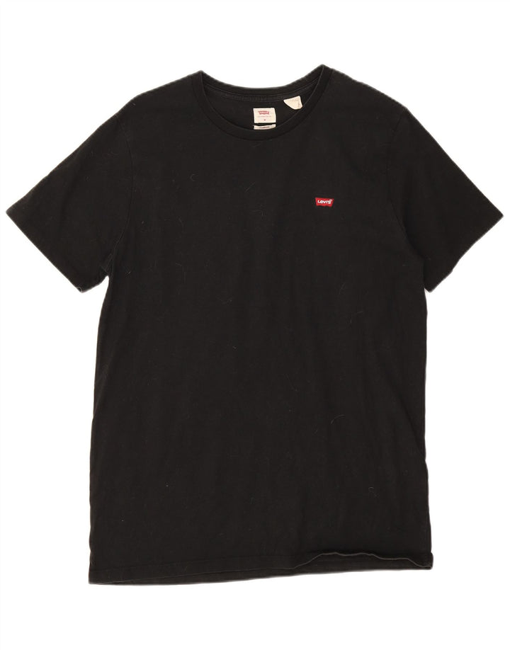 Tricou standard pentru bărbați Levi's Top mediu din bumbac negru
