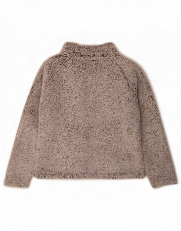 John Lewis Pulover supradimensionat pentru femei din fleece UK 10 Small Gri Poliester