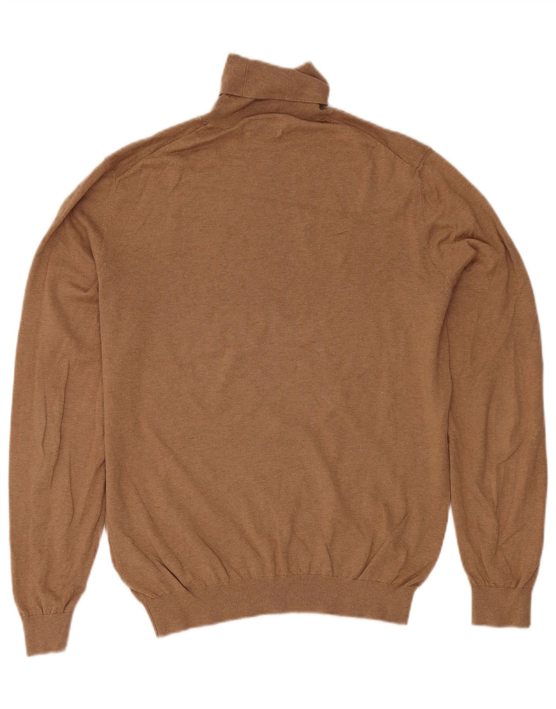 Massimo Dutti Pulover pentru bărbați cu gât rulat, mare, bej, bumbac