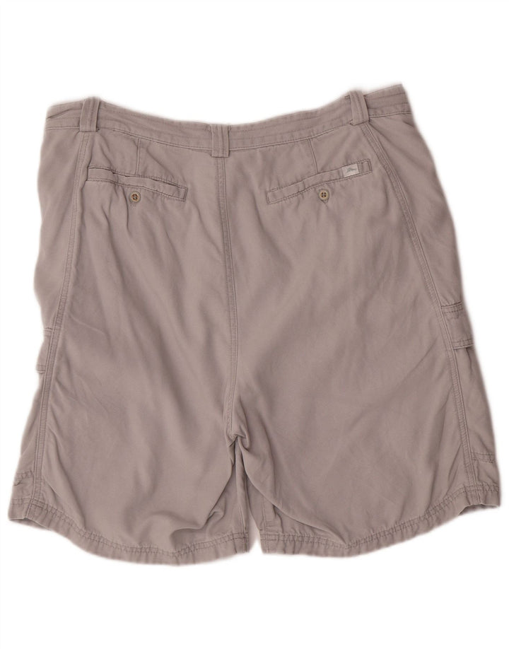 TOMMY BAHAMA Mens Relaxed Fit Cargo Shorts W36 Large Grey Lyocell