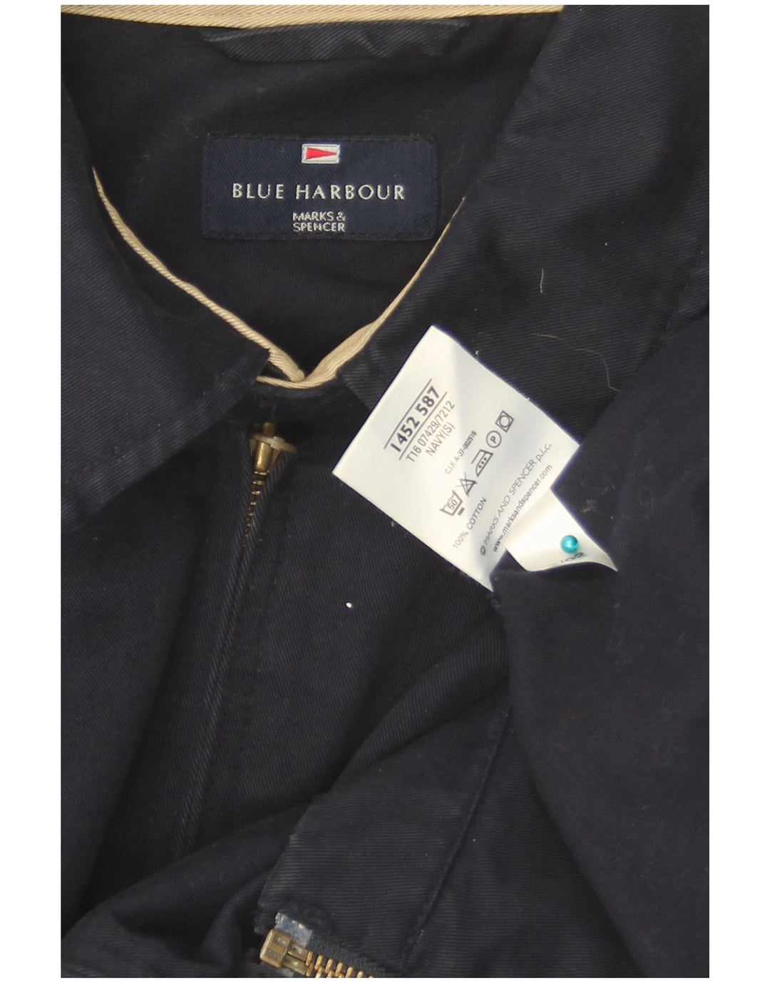 Marks & Spencer pentru bărbați Blue Harbour Bomber Jacket UK 36 Small Bleumarin
