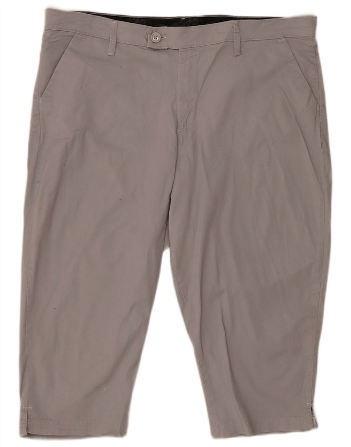 Bermudă LEE Riders cu talie înaltă pentru femei US 16 2XL W38 bumbac gri