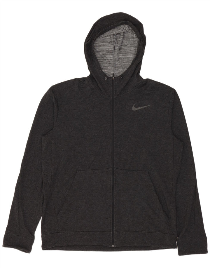 Pulover Nike Dri Fit Zip pentru bărbați, mare, gri, raion