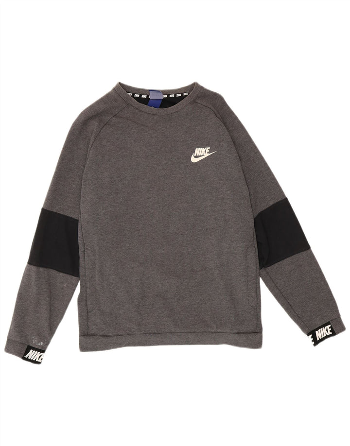 Hanorac grafic pentru bărbați Nike Pulover mare, gri, bloc de culoare