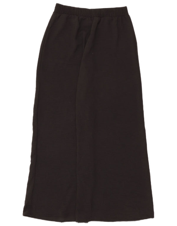 Pantaloni casual de damă ZARA cu picioare largi L30 L29 Poliester negru