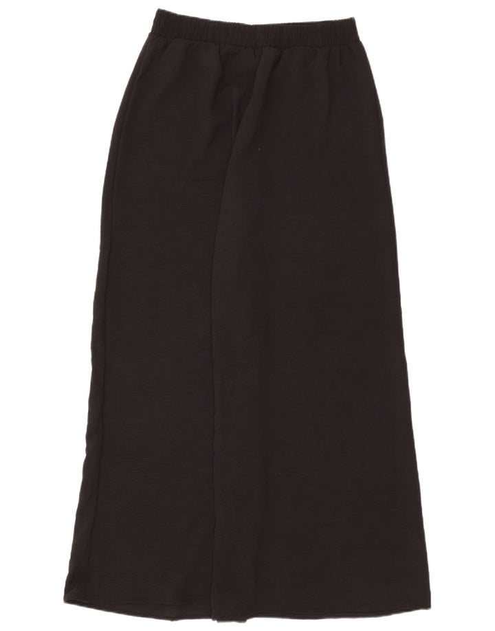 Pantaloni casual de damă ZARA cu picioare largi L30 L29 Poliester negru