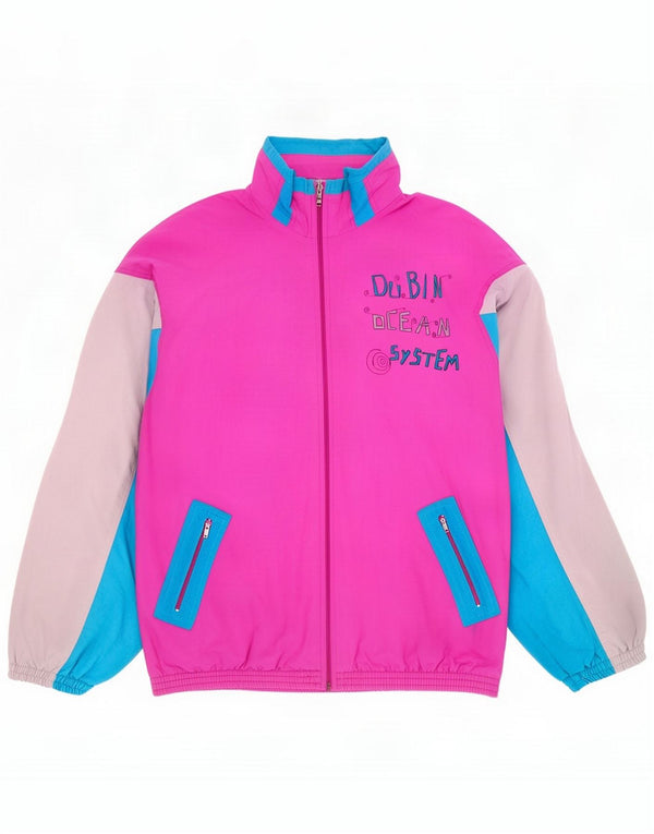 Dubin Mens Trening Top Jacket IT 52 Large Pink Colourblock