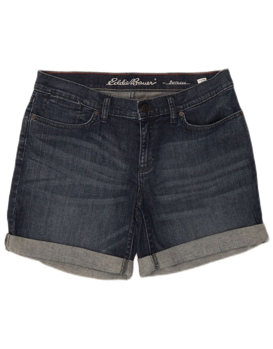 Pantaloni scurți din blugi pentru femei Eddie Bauer Boyfriend US 8 Medium W34 Bumbac bleumarin