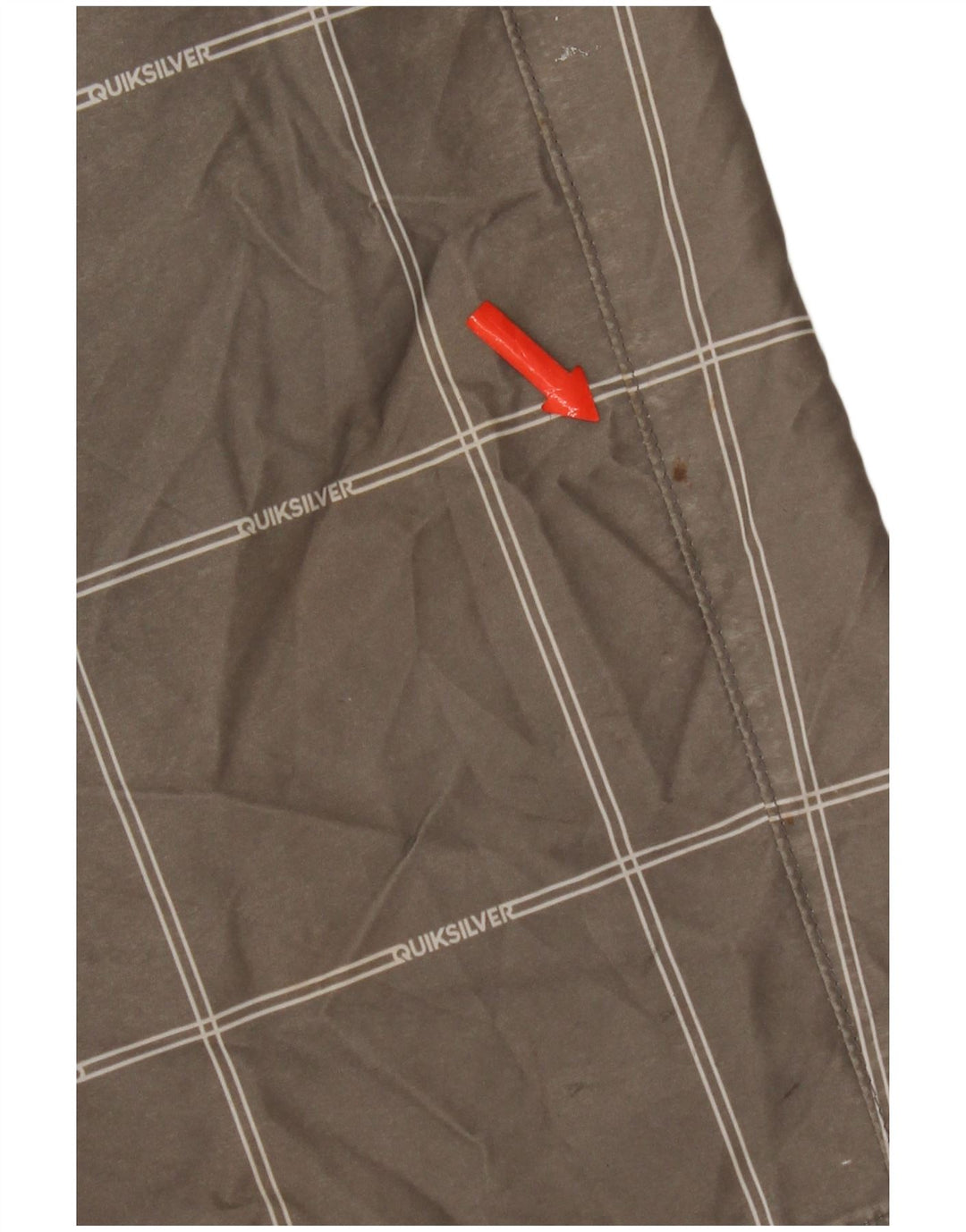 Pantaloni scurți chino pentru bărbați Quiksilver W34, poliester cu carouri, gri mari