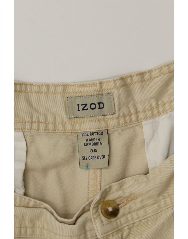 Pantaloni scurți cargo pentru bărbați IZOD W34 mare, bej, bumbac