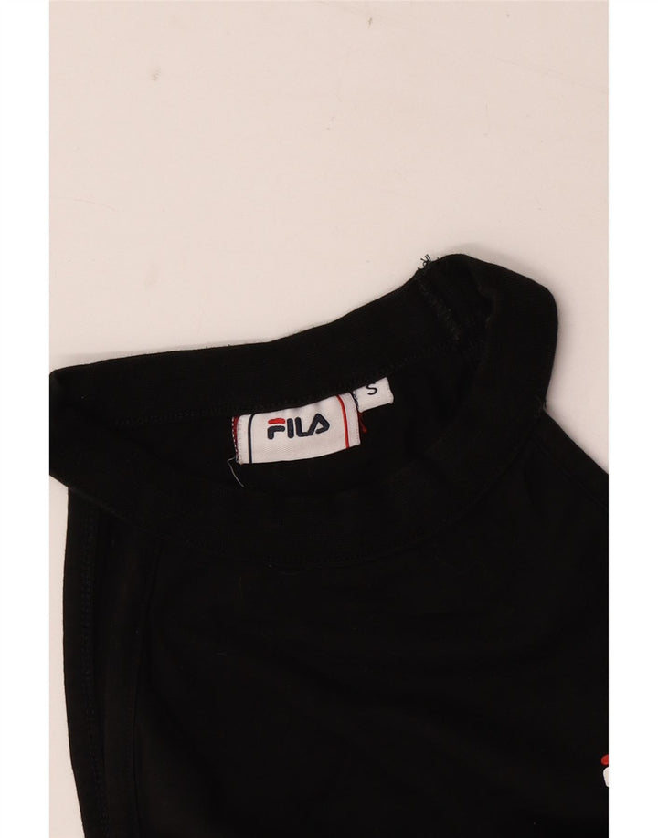 Crop Crop Halter Top pentru femei Fila UK 10 Small Black Colorblock