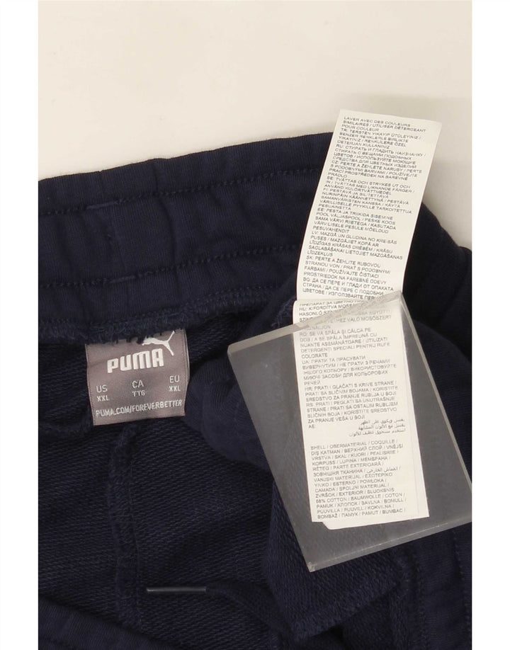 Pantaloni scurți sport pentru bărbați Puma 2XL, bumbac, albastru bleumarin