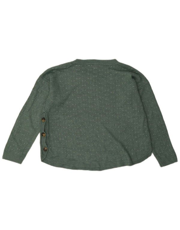 Pulover pentru femei Fat Face cu gât de barcă UK 14, mare, verde, viscoză