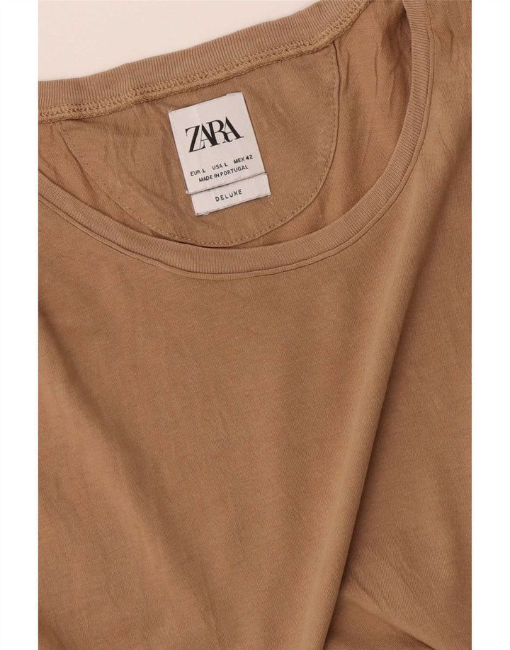 Tricou pentru bărbați Zara Top Mare Bej