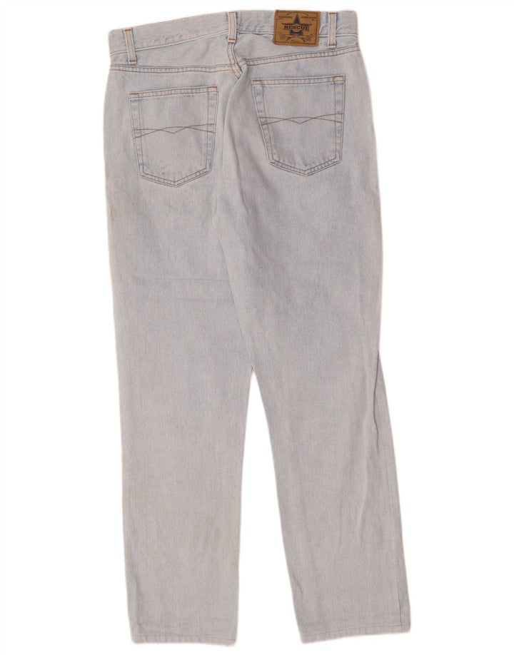 Blugi drepte pentru femei VINTAGE cu talie înaltă L31 L30 bumbac albastru