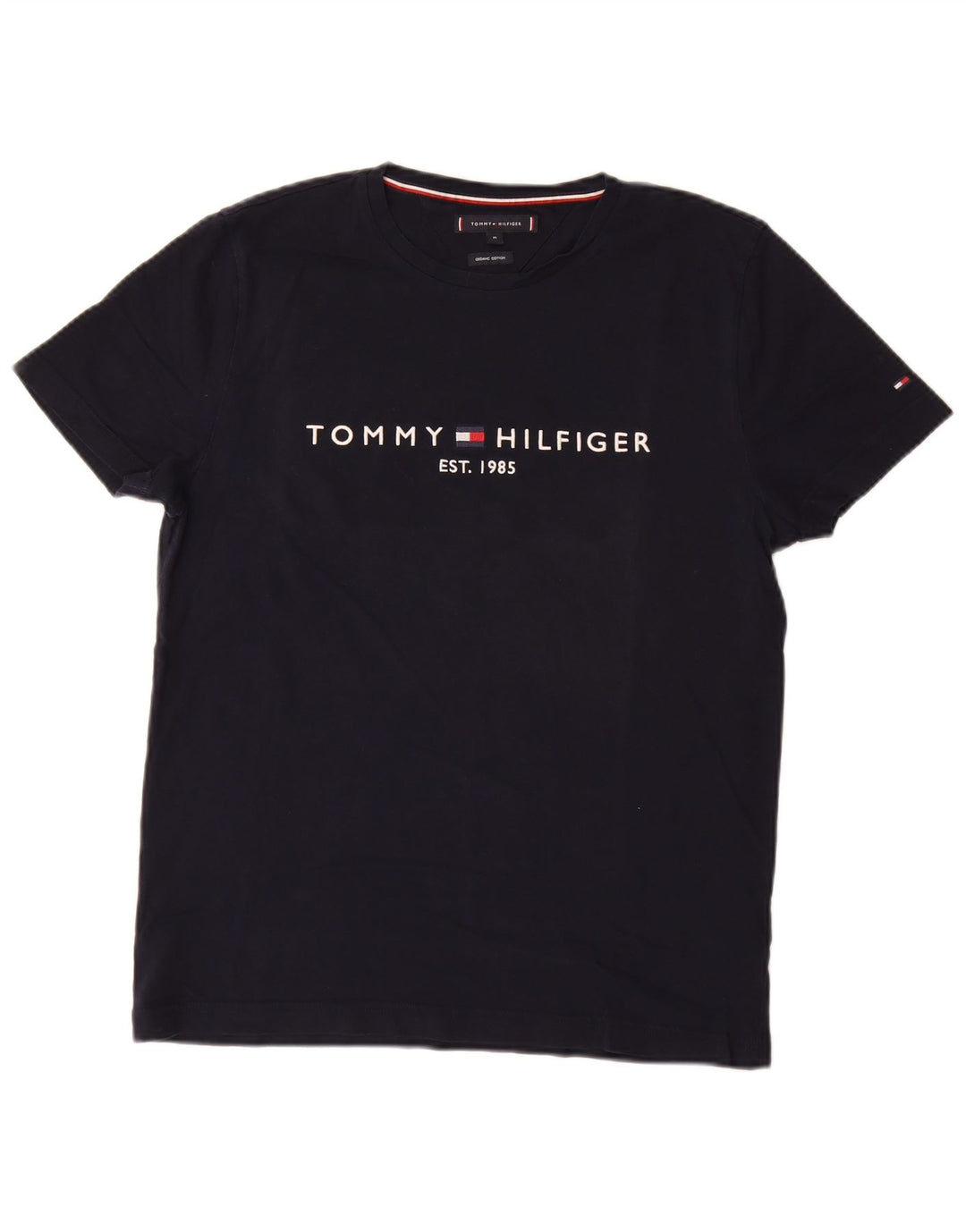 TOMMY HILFIGER Tricou grafic pentru bărbați Top mediu din bumbac bleumarin