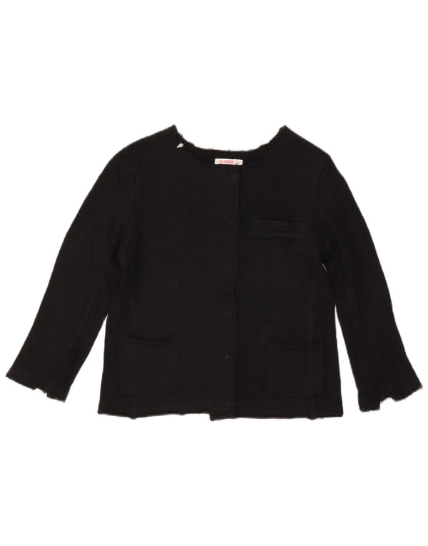 Sun68 Pulover cardigan cu mâneci 3/4 pentru femei UK 10 mic bumbac negru