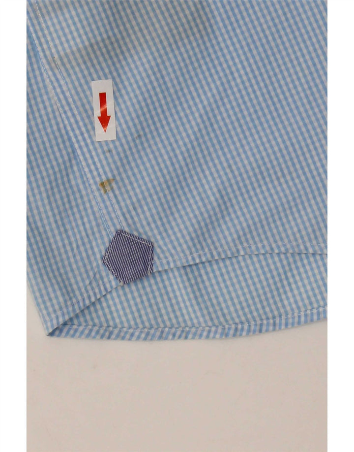 Cămașă cu mânecă scurtă pentru bărbați Tommy Hilfiger New York Fit, albastru mediu Gingham