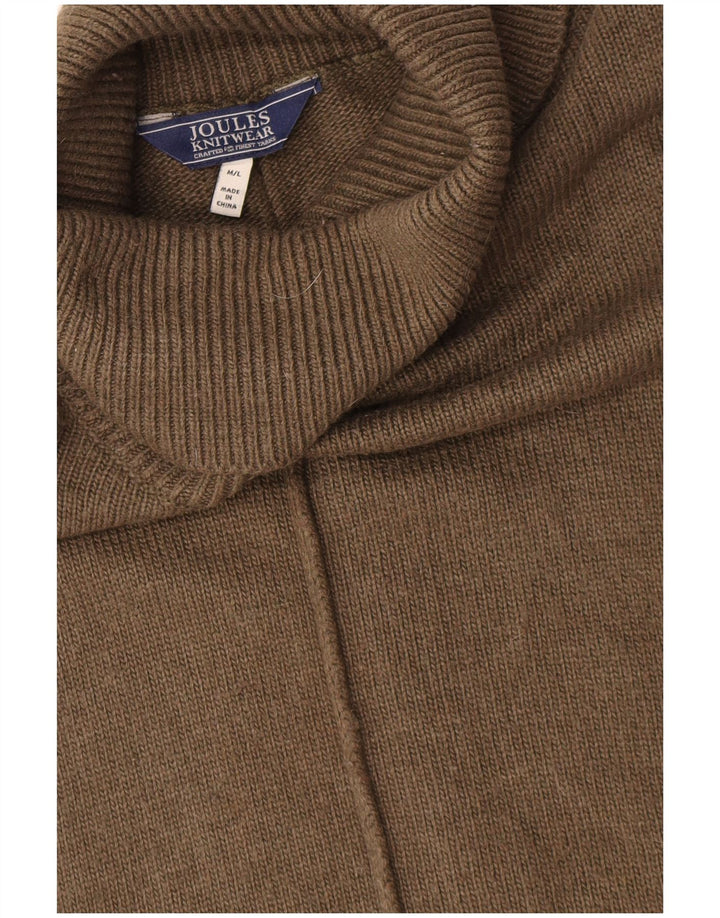 Jumper Poncho supradimensionat pentru femei Joules, cu gât rulat, UK 14 Medium Khaki Viscose