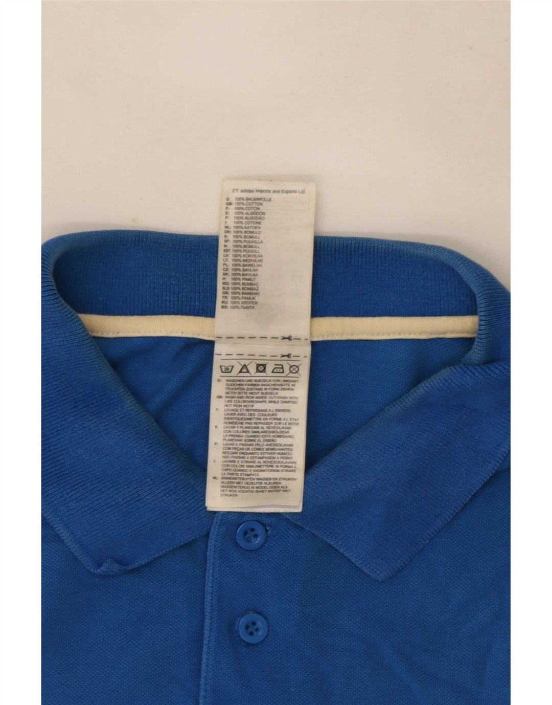 Tricou polo pentru bărbați Adidas 2XL, bumbac albastru