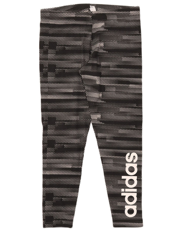 Leggings grafic ADIDAS pentru femei Marea Britanie 16/18, bumbac cu dungi negre mari