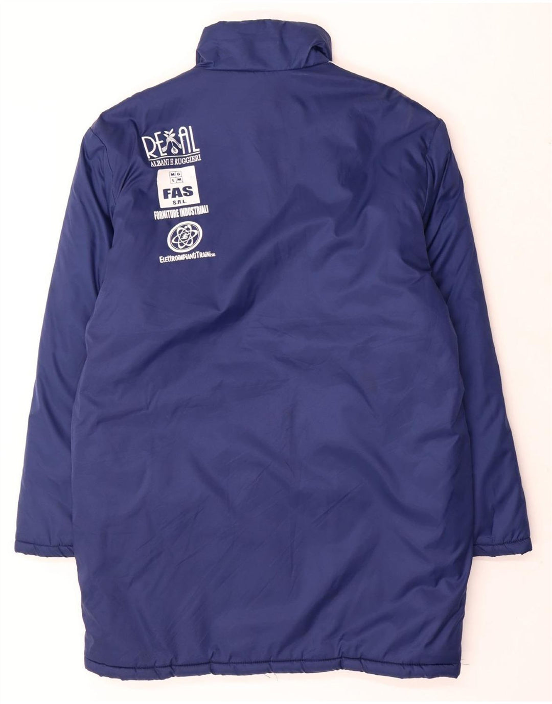 Palton căptușit cu grafic ADIDAS pentru bărbați UK 38/40 Poliamidă albastră medie