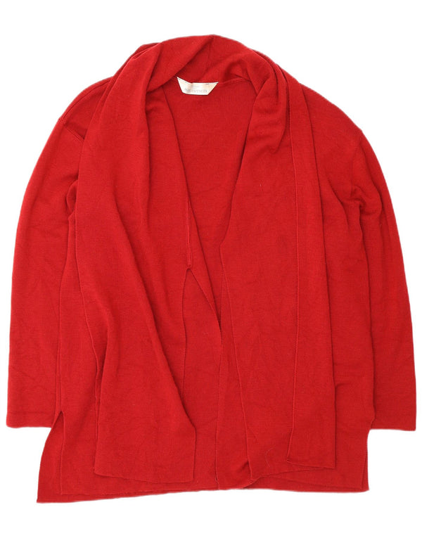 Pulover cardigan deschis supradimensionat pentru femei Marks & Spencer UK 14 Large Red