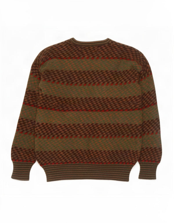 Pulover vintage pentru bărbați cu decolteu în V IT 50 Medium Khaki Dungat