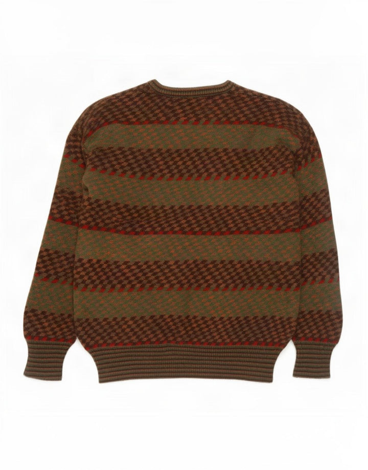 Pulover vintage pentru bărbați cu decolteu în V IT 50 Medium Khaki Dungat