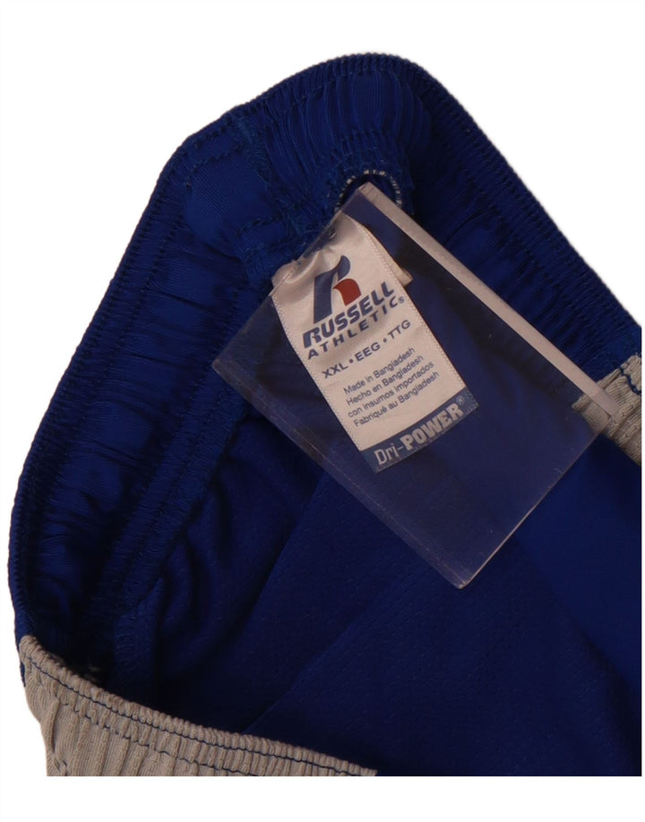 Pantaloni scurți sport pentru bărbați Russell Athletic 2XL, albastru, poliester color bloc