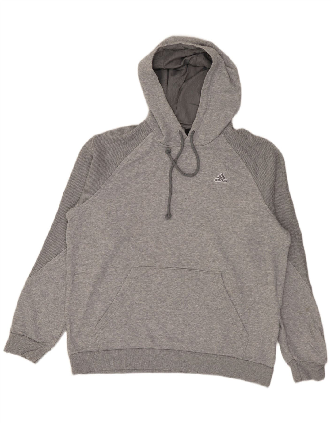 Pulover Adidas pentru bărbați, bumbac cu pete, gri mediu