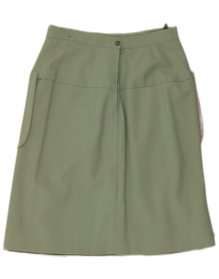 Fusta cargo vintage pentru femei W30 verde mediu