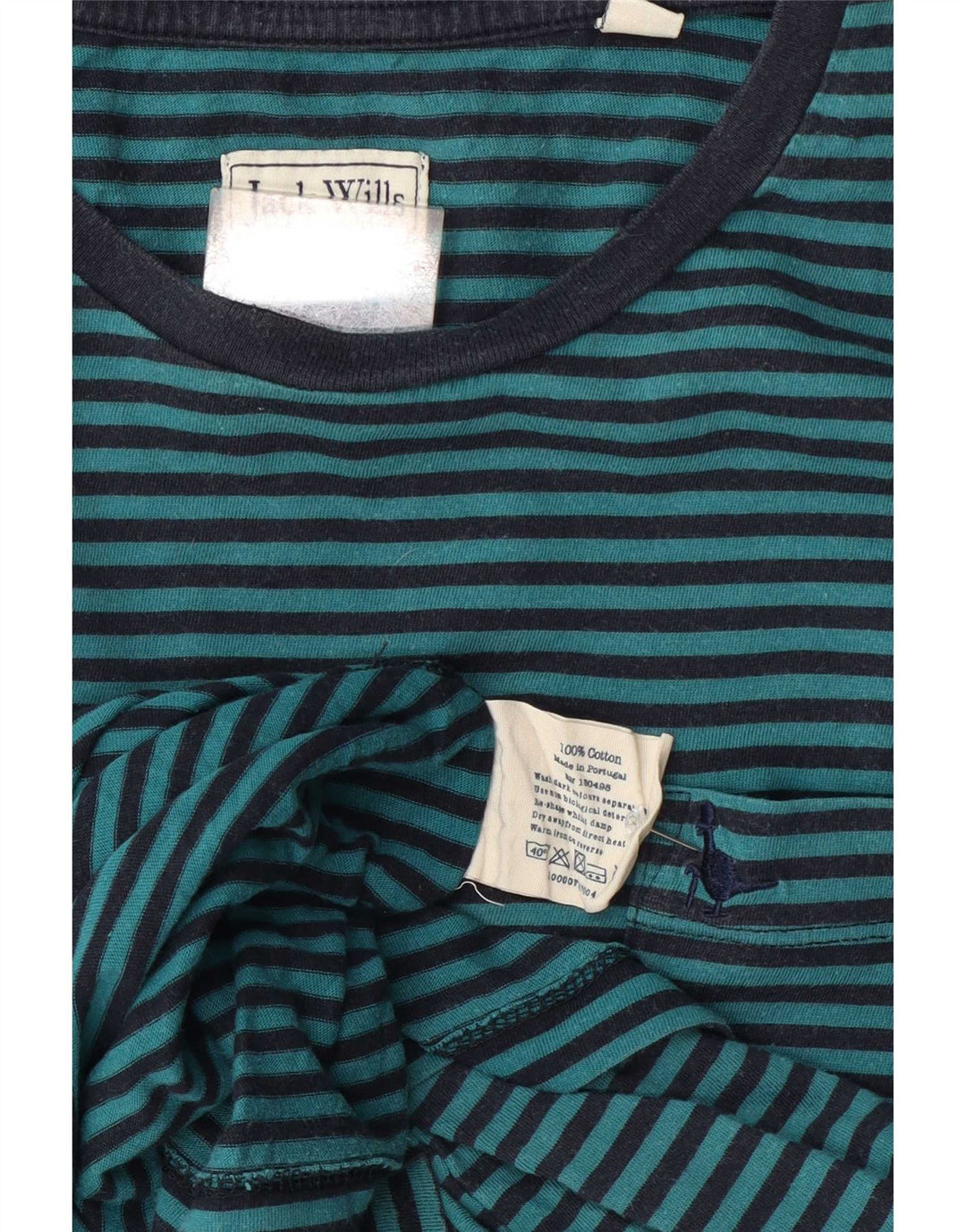 Tricou Jack Wills pentru bărbați Top Medium Blue Pinstripe Bumbac
