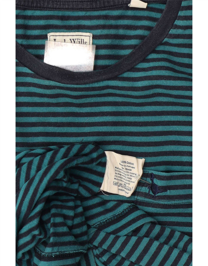 Tricou Jack Wills pentru bărbați Top Medium Blue Pinstripe Bumbac